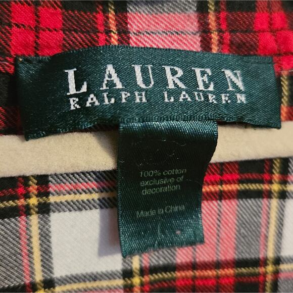 Ralph Lauren Woman's red plaid pajama set Top and Bottom size L - Picture 3 of 5